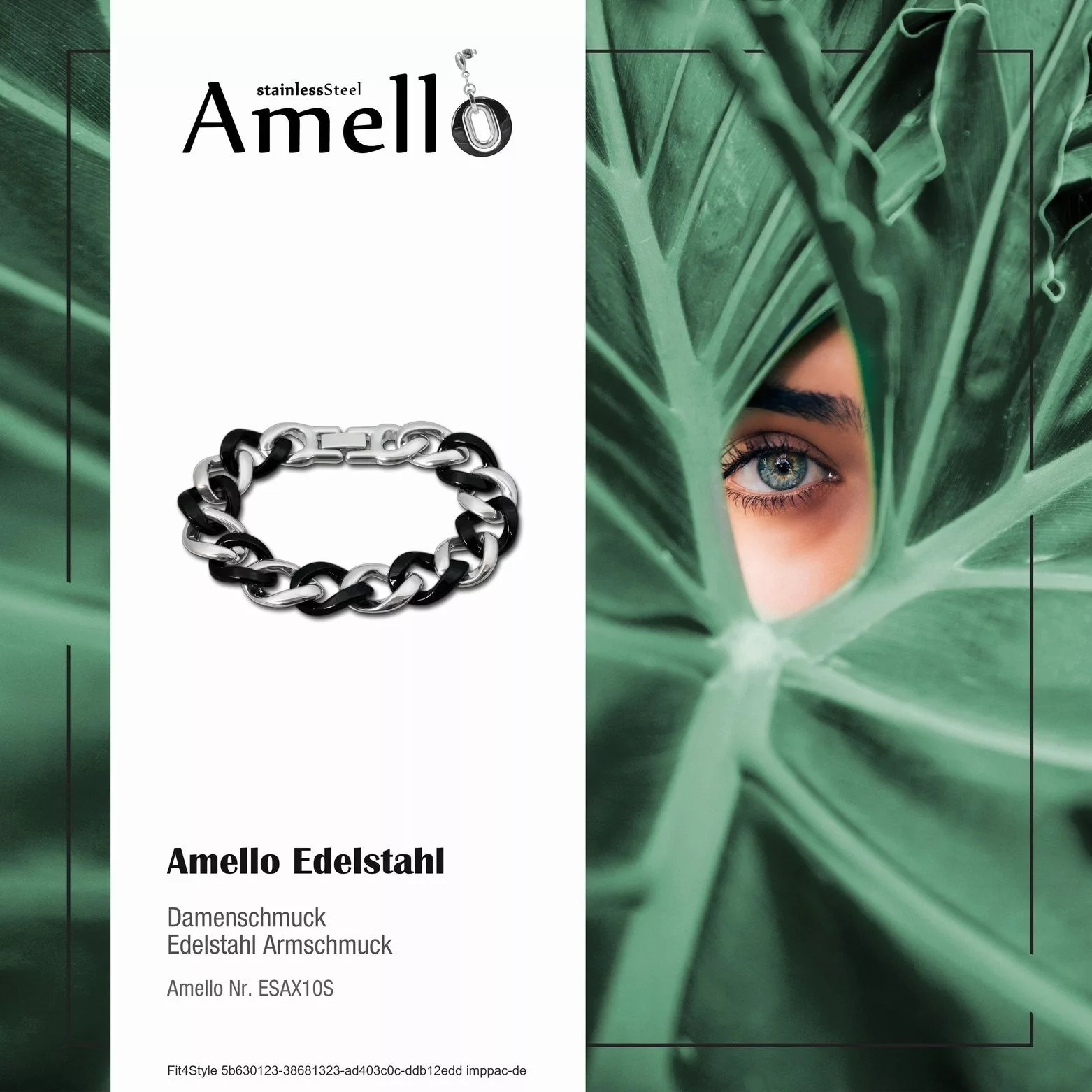 Amello Edelstahlarmband Amello Panzer Armband silber günstig online kaufen