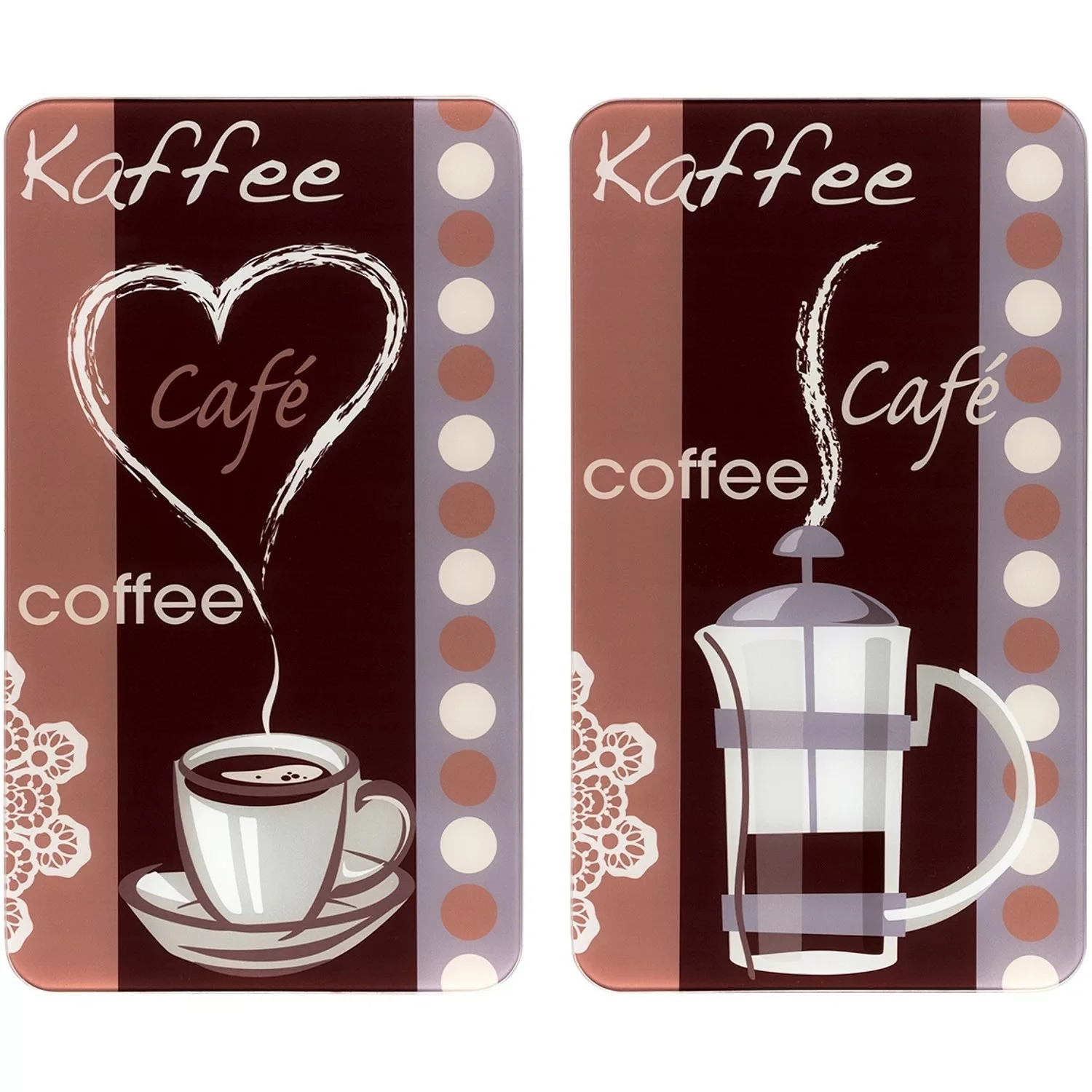 WENKO Herd-Abdeckplatte "Kaffeeduft", (Set, 2 tlg.), Spezialfüße günstig online kaufen