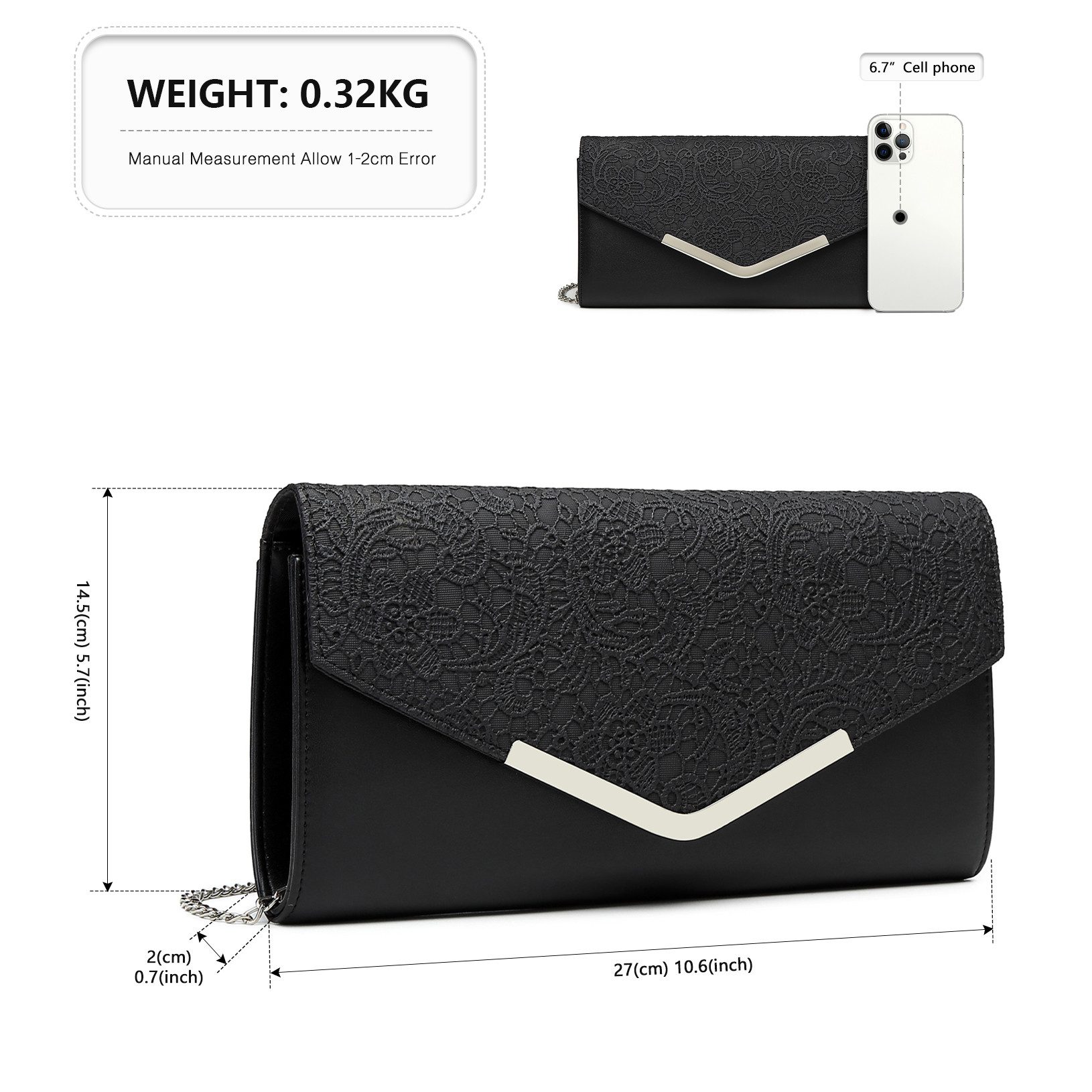 Miss Lulu Abendtasche Elegante Clutch Bag günstig online kaufen