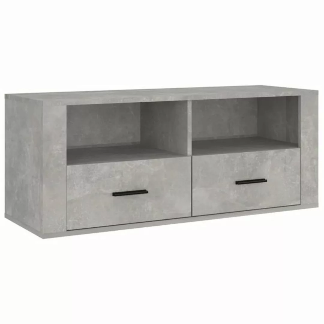 vidaXL TV-Schrank TV-Schrank Betongrau 100x35x40 cm Holzwerkstoff Lowboard günstig online kaufen