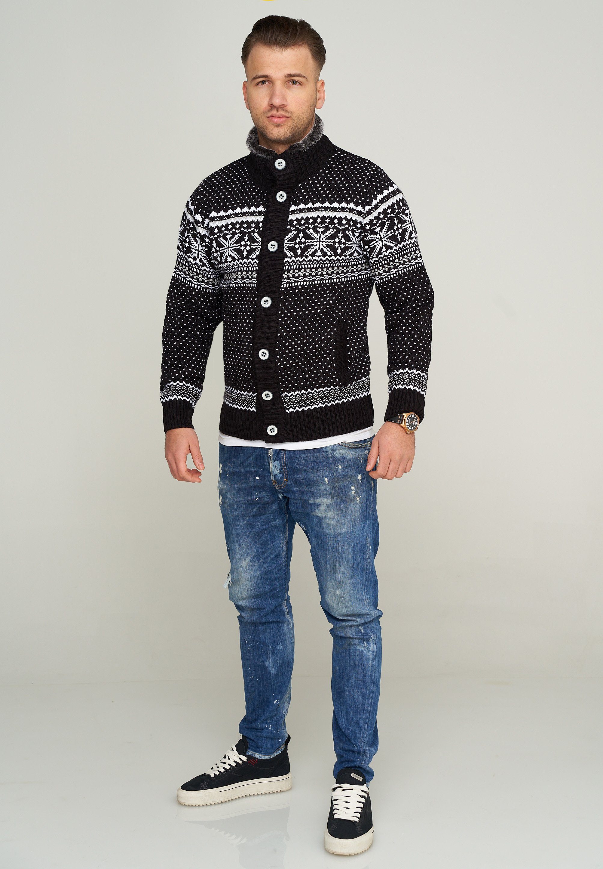 CARISMA Strickjacke CRCESIS Grobstrick Norweger-Muster günstig online kaufen