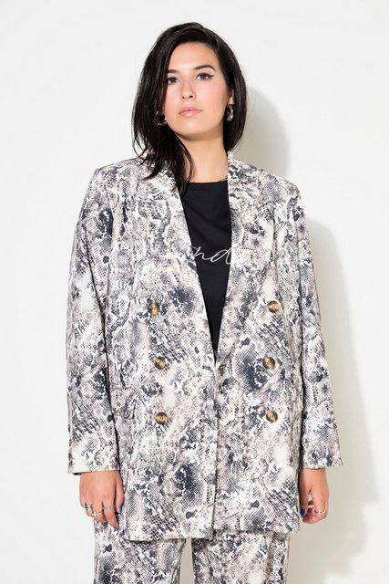 Studio Untold Blusenblazer Blazer Loose Shape Snake-Print doppelreihig günstig online kaufen