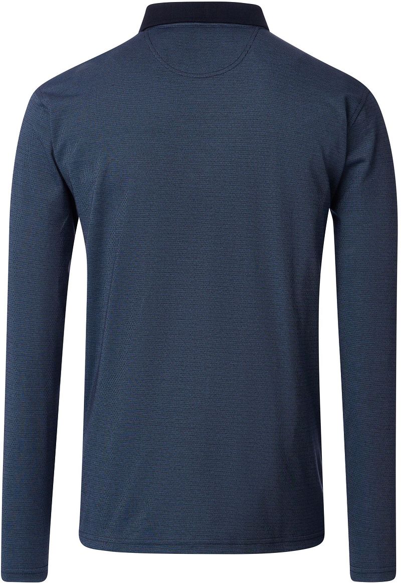 Casa Moda Long Sleeve Poloshirt Structure Navy - Größe 3XL günstig online kaufen