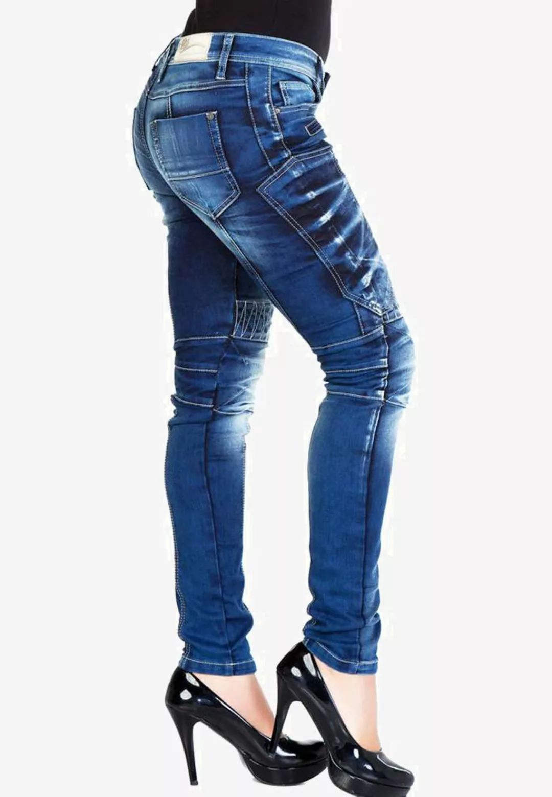 Cipo & Baxx Bequeme Jeans, im Biker-Stil in Slim Fit günstig online kaufen