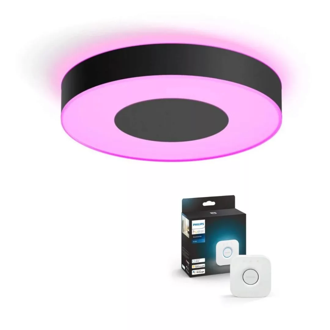 Philips Hue White & Color Ambiance LED Deckenleuchte Infuse in Schwarz 52,5 günstig online kaufen