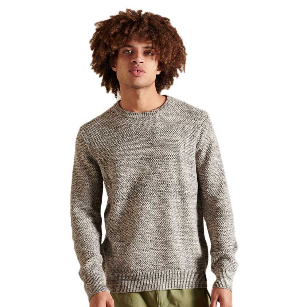 Superdry Varsity Arch Mono Pullover 2XL Ecru Grey Twist günstig online kaufen