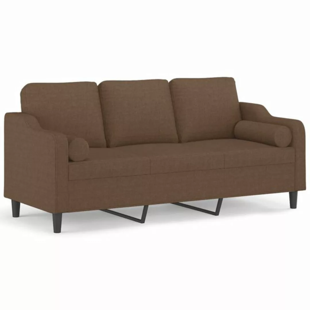 vidaXL Sofa Sofa mit Zierkissen Stoff, 180 cm, 3-Sitzer günstig online kaufen