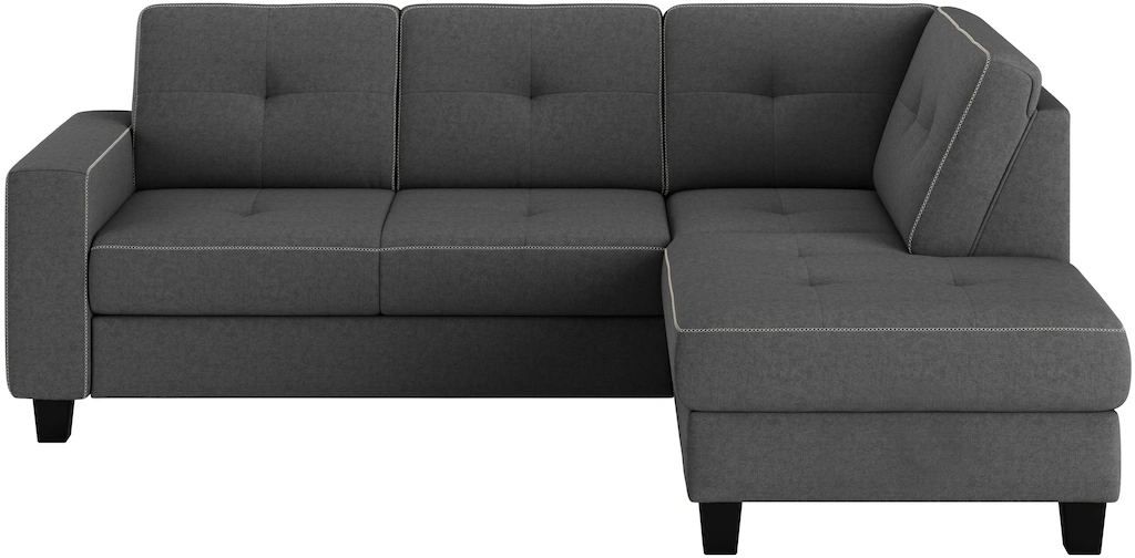 Places of Style Ecksofa »Varese«, Kreuznaht in beige günstig online kaufen
