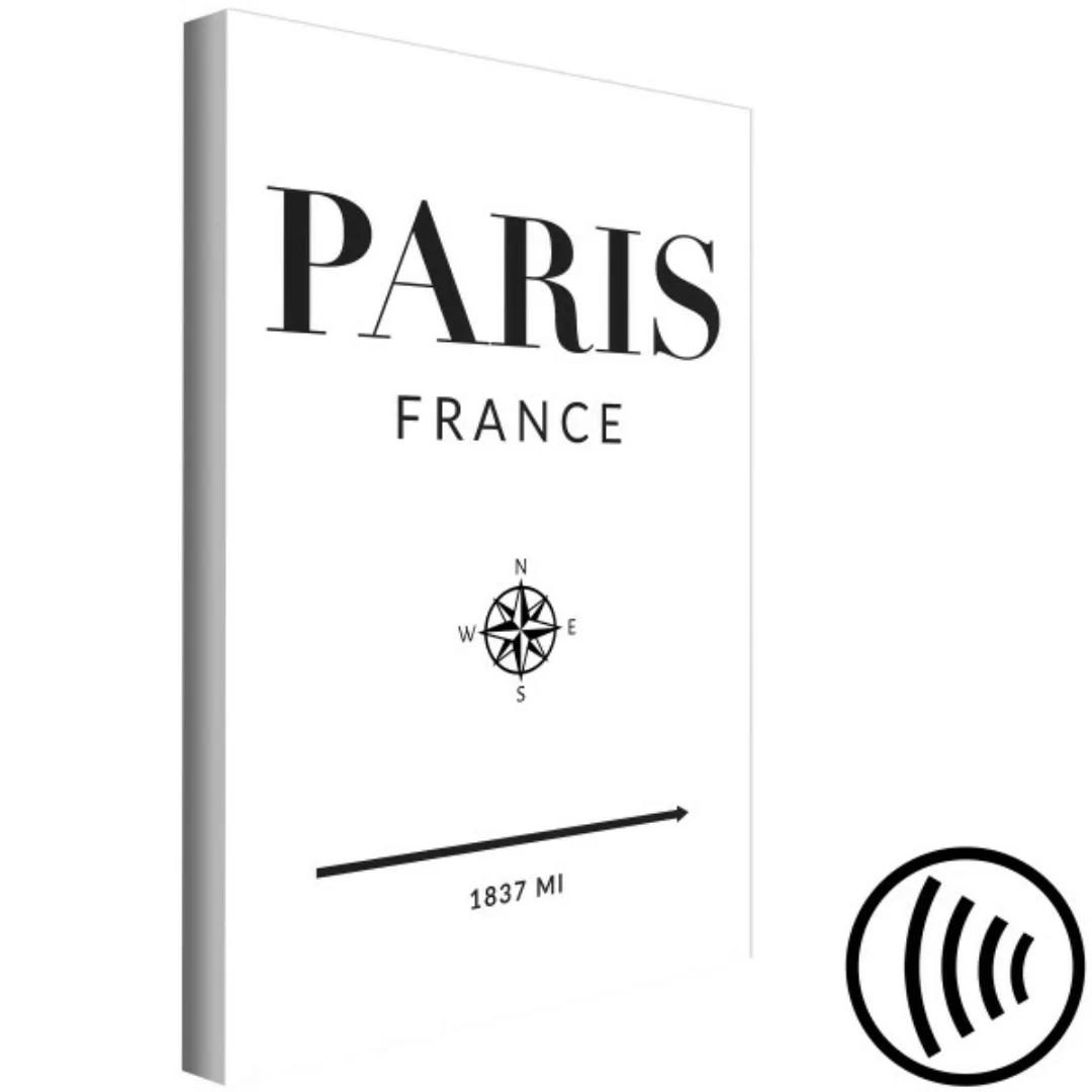 Leinwandbild Paris Signpost (1 Part) Vertical XXL günstig online kaufen