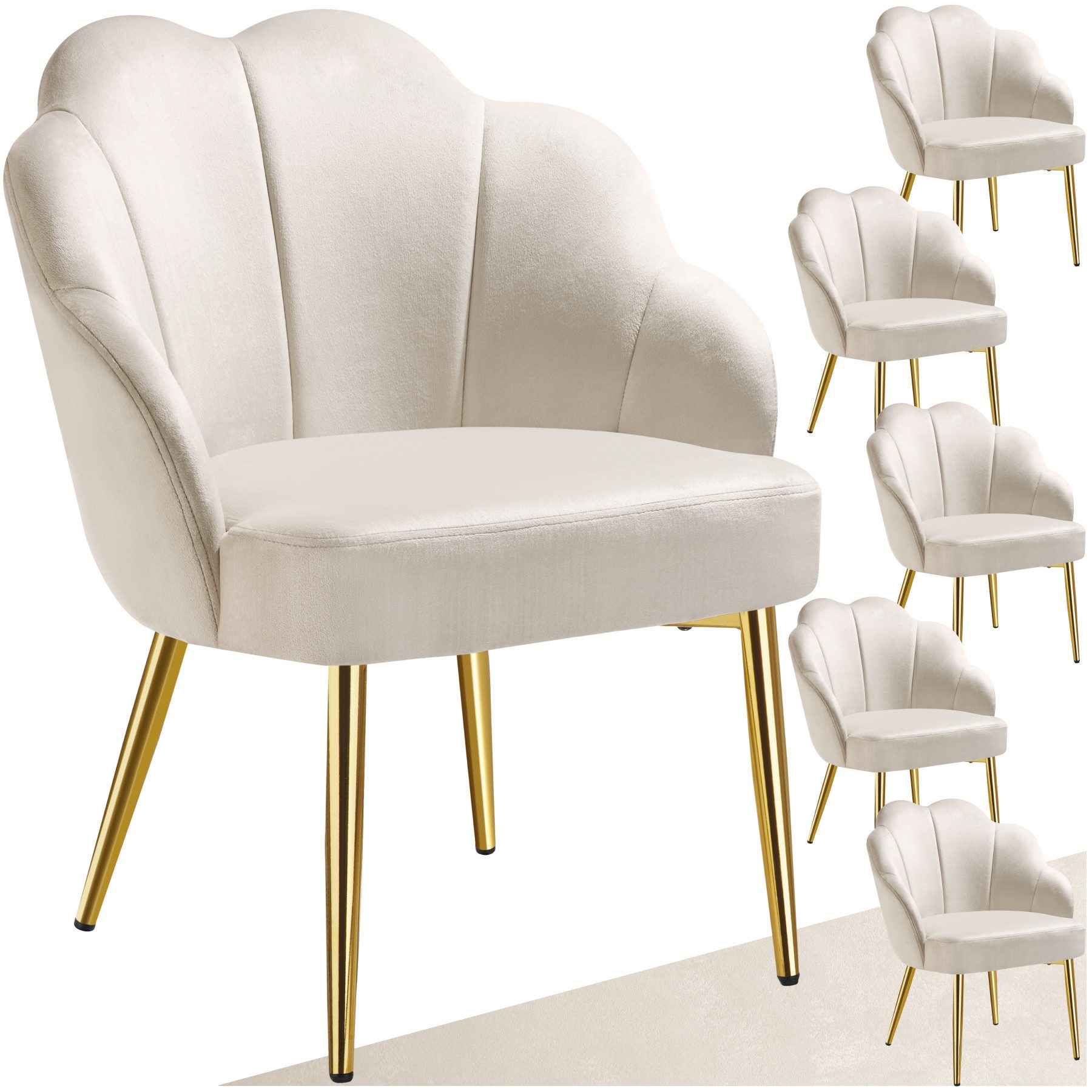 tectake Esszimmerstuhl Cocktailsessel (Set., 6 St), günstig online kaufen