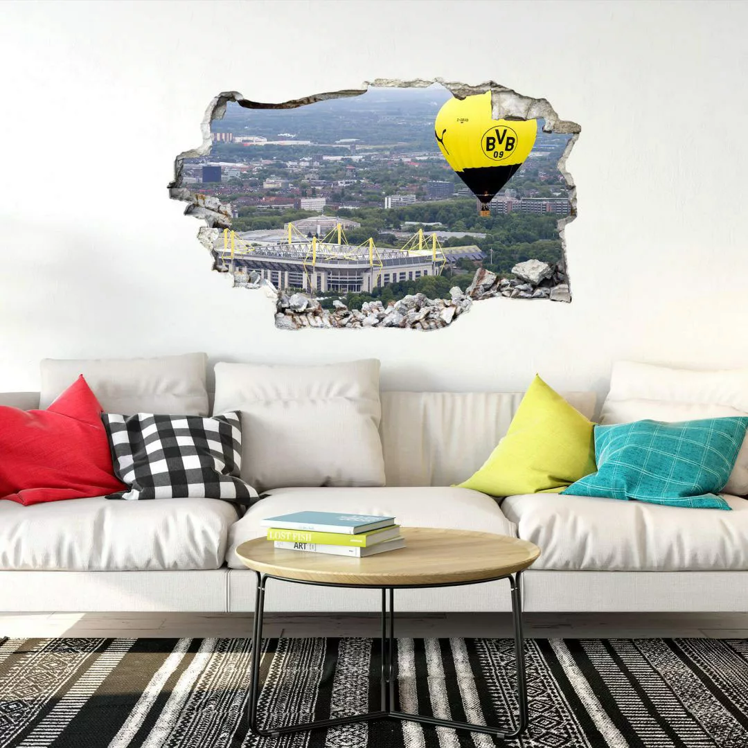 Wall-Art Wandtattoo "3D Fußball BVB Heißluftballon", (1 St.), selbstklebend günstig online kaufen
