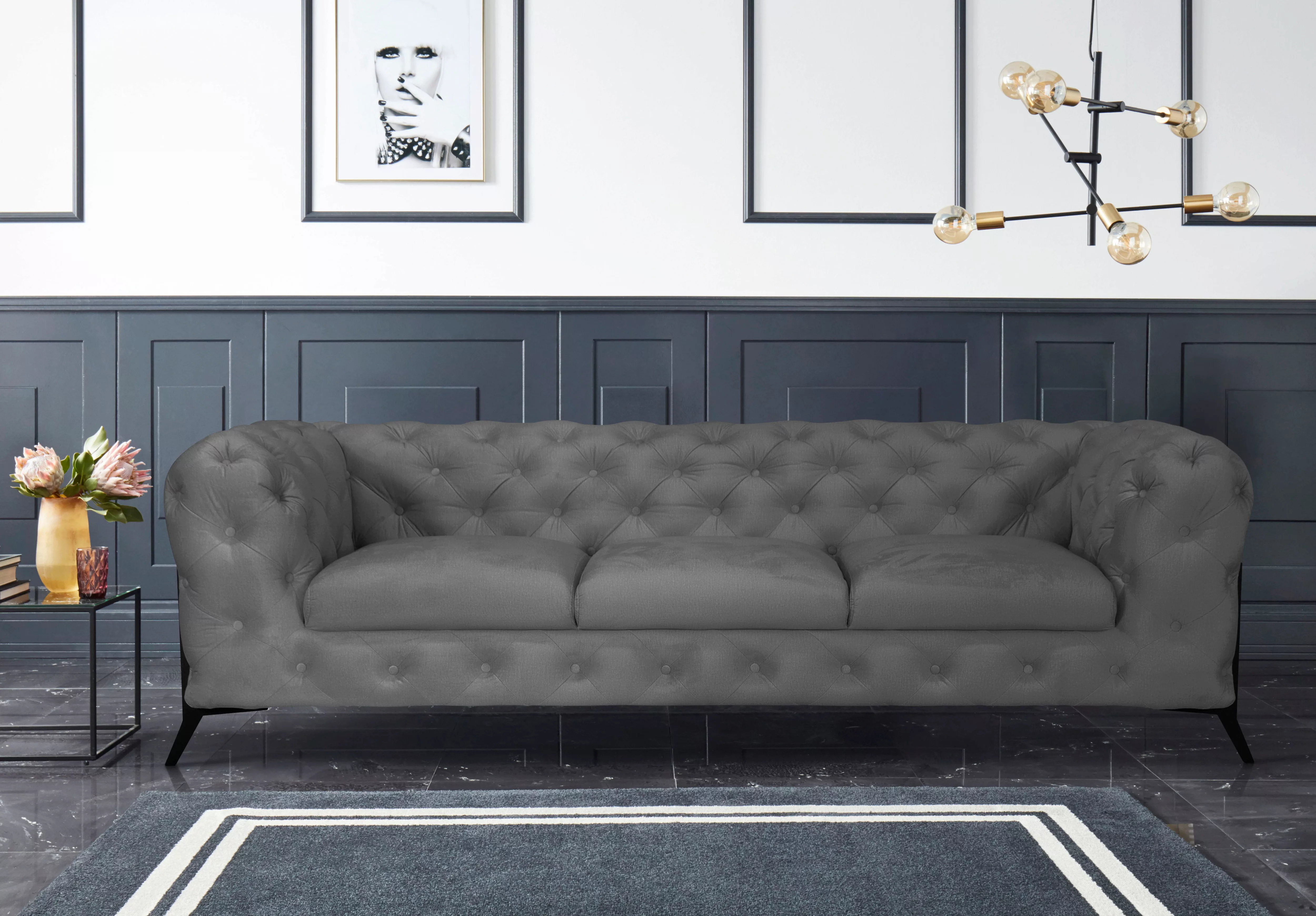 Leonique Chesterfield-Sofa "Amaury", aufwändige Knopfheftung, moderne Chest günstig online kaufen