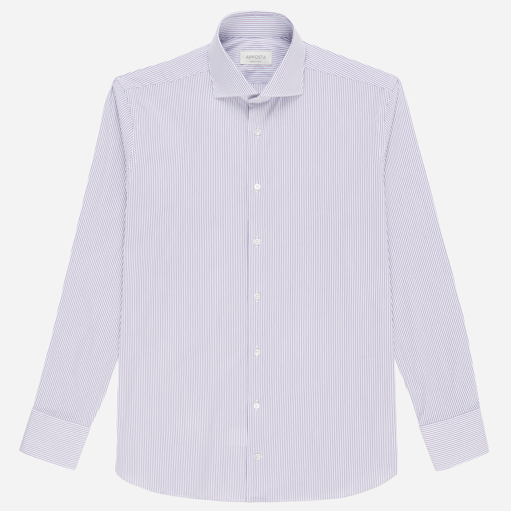 Hemd  streifen  violett 100% reine baumwolle popeline doppelt gezwirnt, kra günstig online kaufen