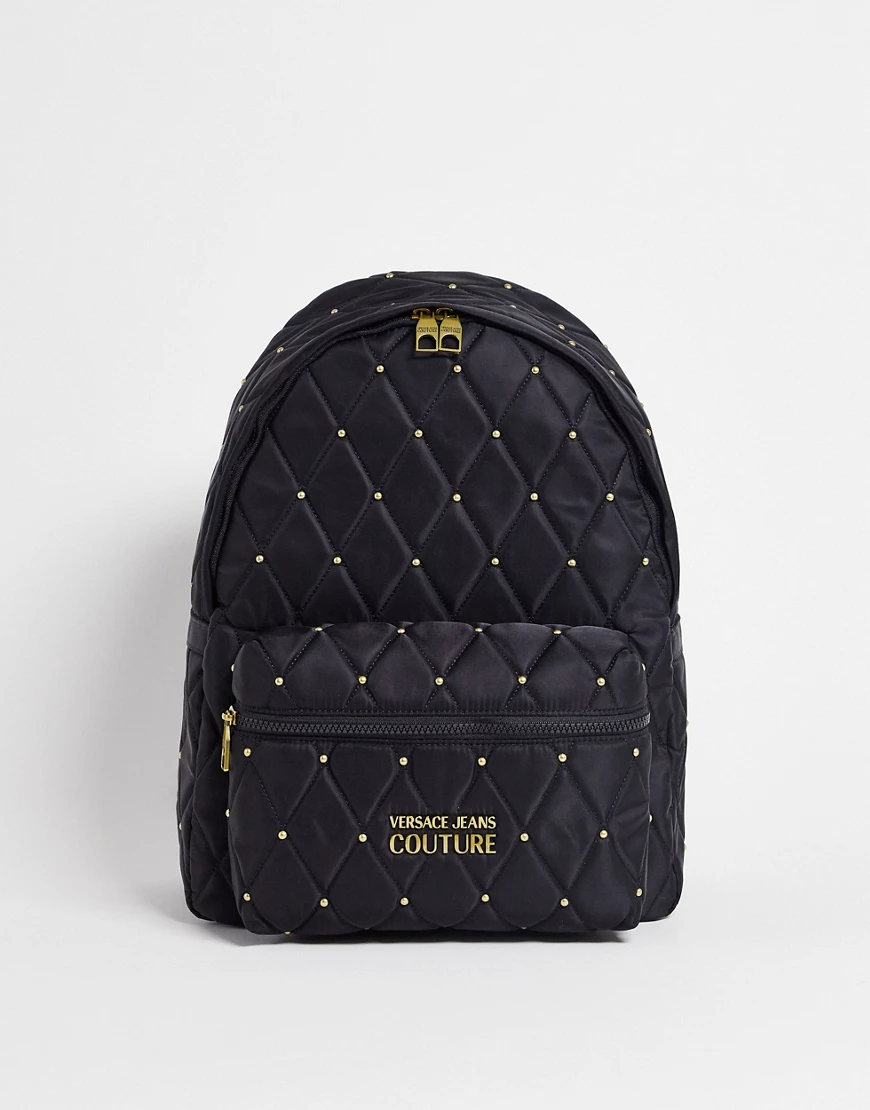 Versace Jeans – Couture – Gesteppter Rucksack in Schwarz günstig online kaufen