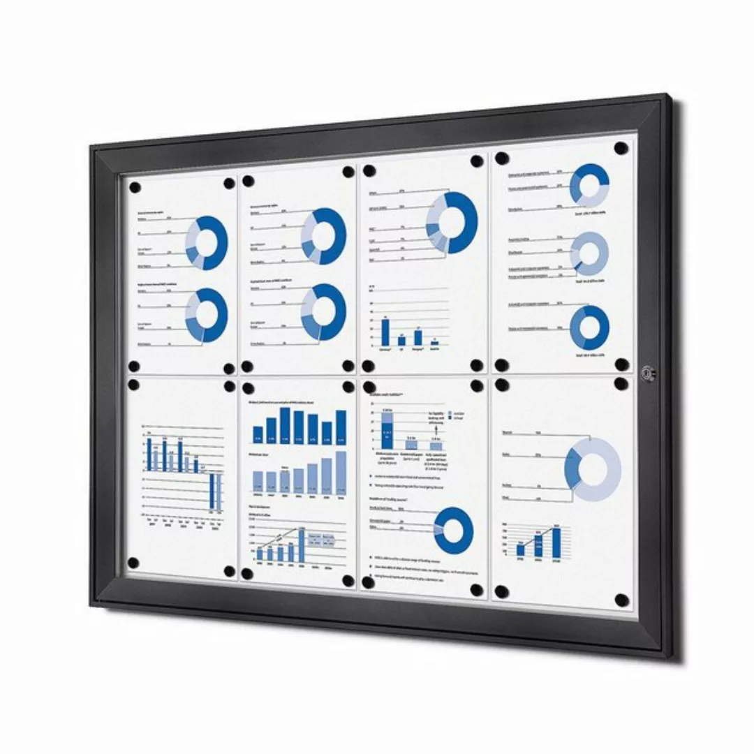 Showdown Displays Hängevitrine für Innen und Außen SCS - 8x DIN A4 - Alumin günstig online kaufen