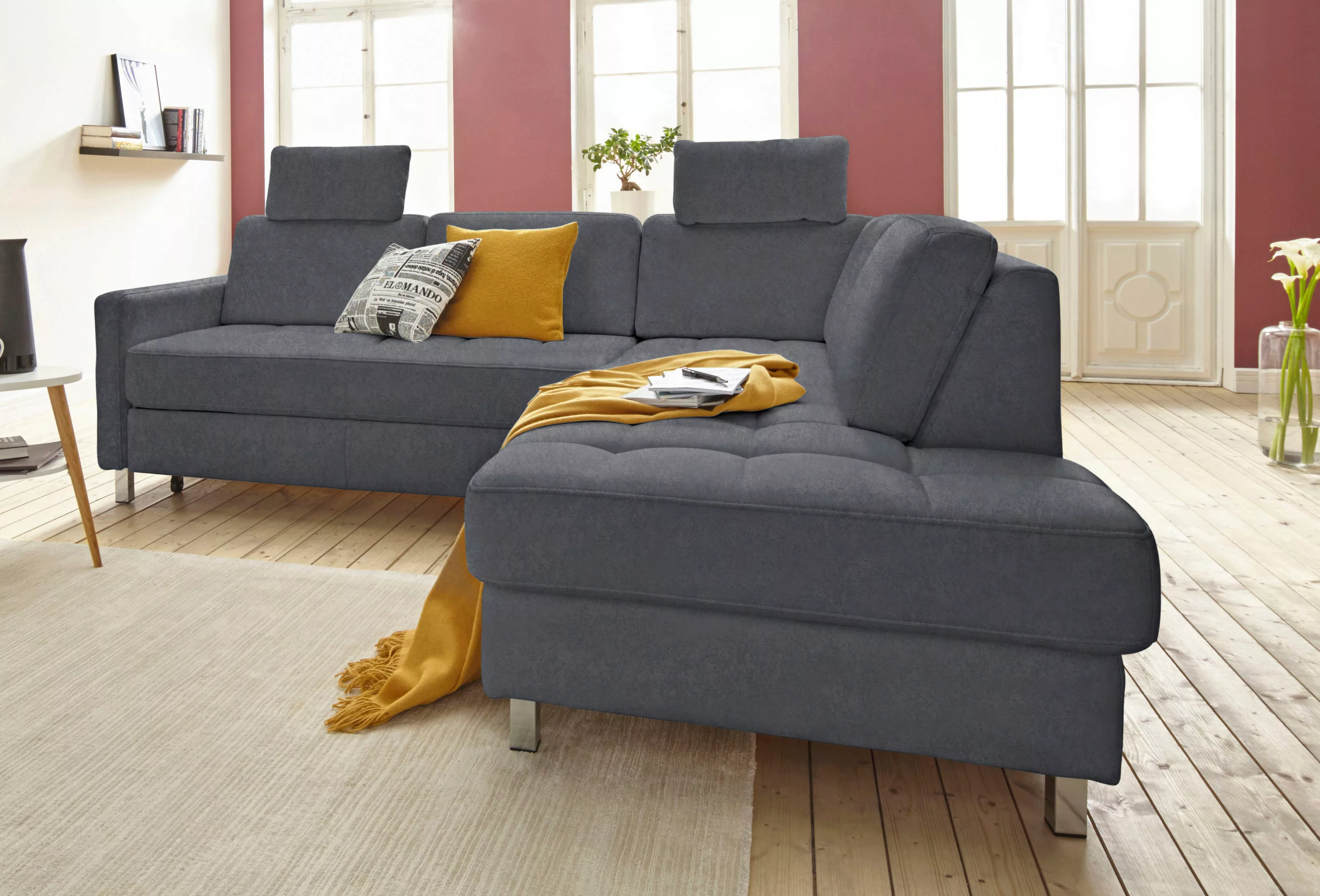 sit&more Ecksofa "Pablo L-Form", wahlweise mit Bettfunktion und Bettkasten günstig online kaufen