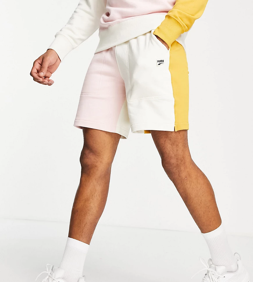 Puma – Downtown – Shorts im rosa Blockfarbendesign, exklusiv bei ASOS günstig online kaufen