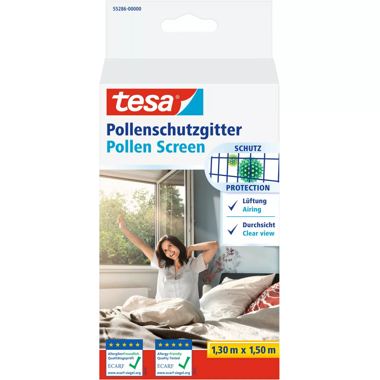 Tesa® Pollenschutzgitter 1,3 m x 1,5 m Anthrazit günstig online kaufen