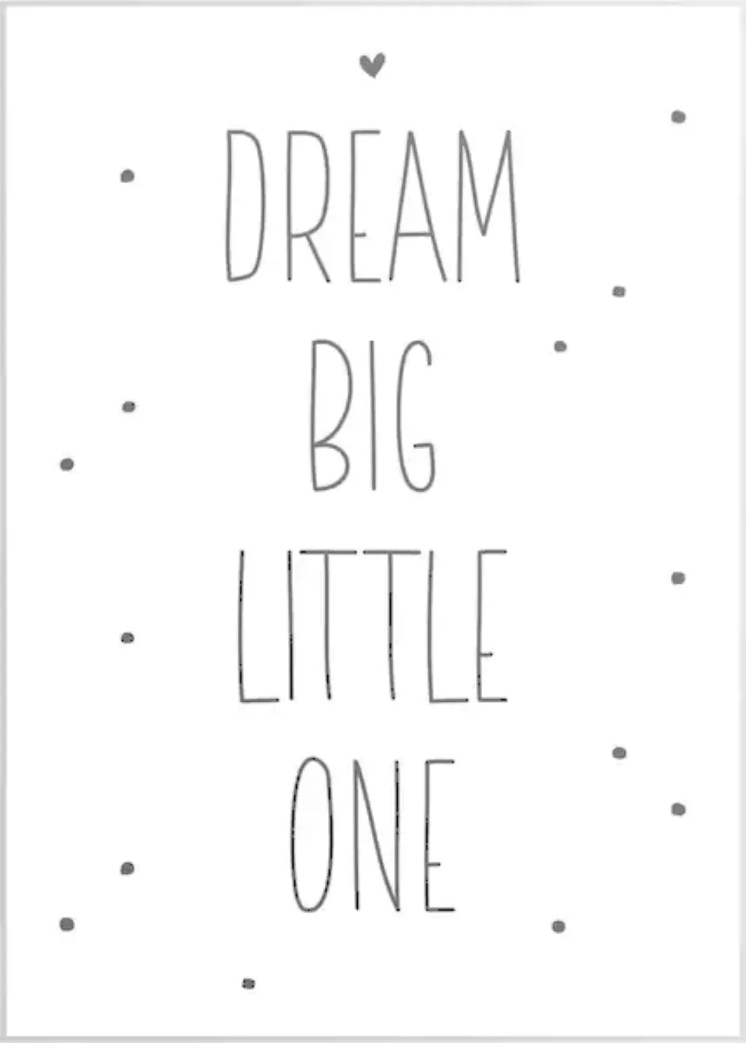 Reinders Wandbild "Slim Frame White 50x70 Dream Big Little One" günstig online kaufen