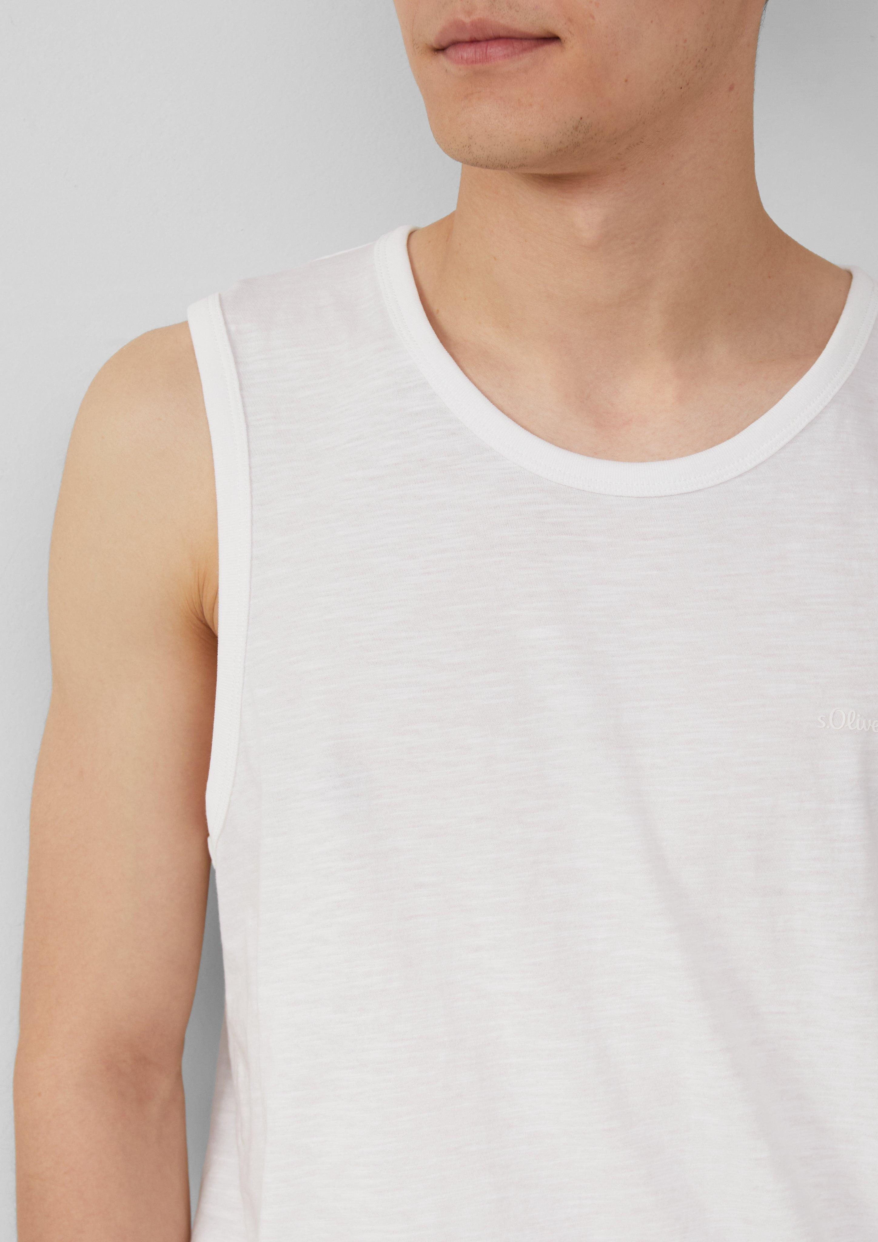 s.Oliver T-Shirt ärmelloses Shirt Flammgarn, Jersey, günstig online kaufen