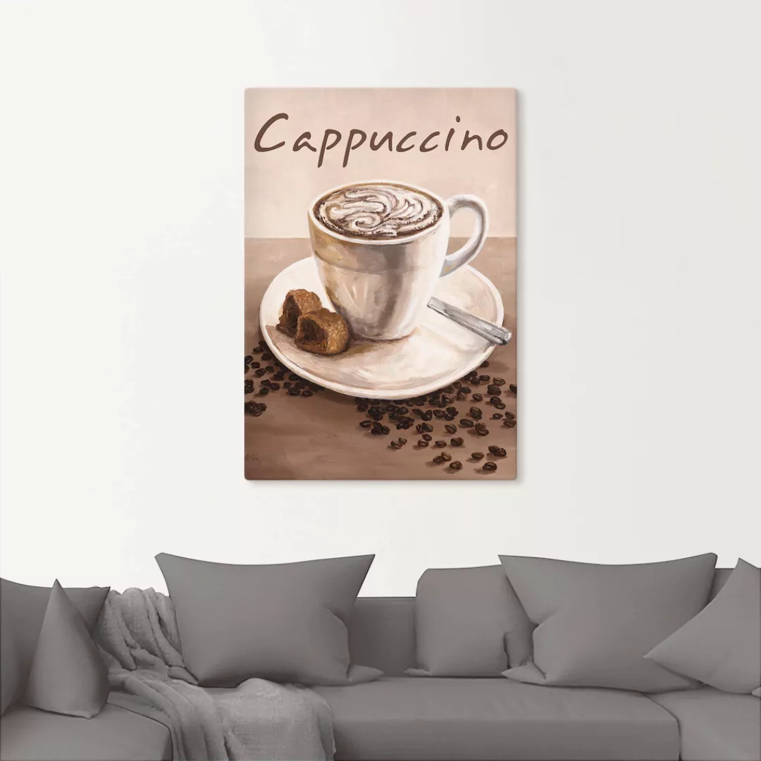 Artland Wandbild »Cappuccino - Kaffee«, Kaffee Bilder, (1 St.), als Leinwan günstig online kaufen