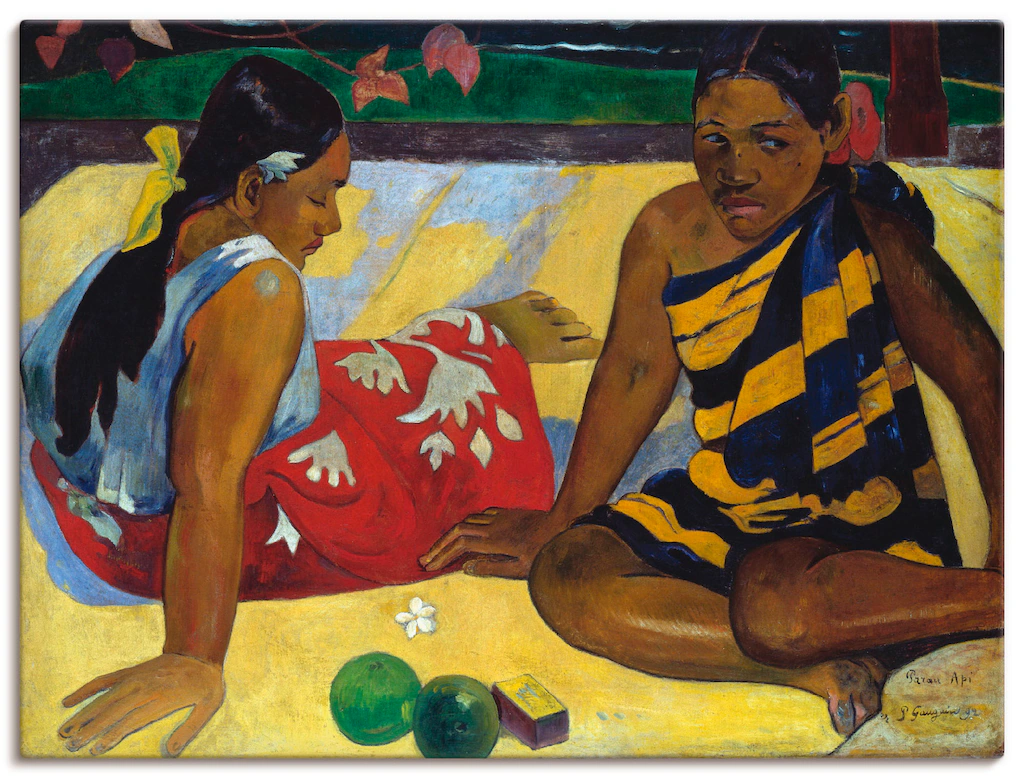 Artland Leinwandbild "Zwei Frauen auf Tahiti 1892", Frau, (1 St.), auf Keil günstig online kaufen
