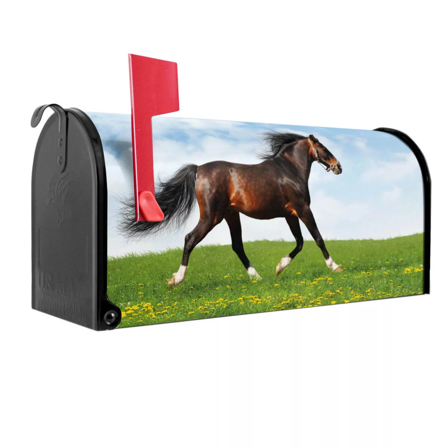 Banjado Amerikanischer Briefkasten Schwarz 48x22x16cm US Mailbox Letterbox günstig online kaufen