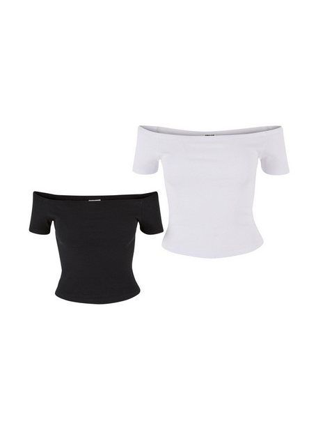URBAN CLASSICS T-Shirt Urban Classics Ladies Organic Off Shoulder Rib Tee 2 günstig online kaufen
