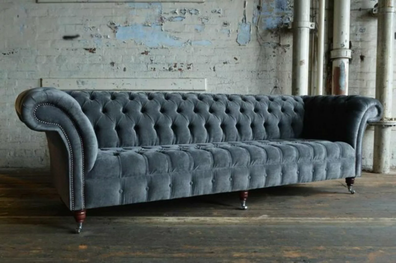 JVmoebel Sofa XXL Big Sofa Couch Chesterfield 245cm Polster Sofas 4 Sitzer, günstig online kaufen
