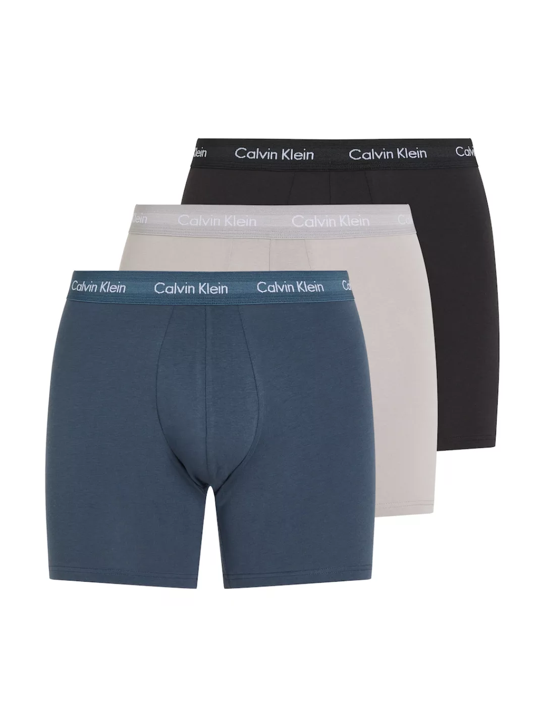 Calvin Klein 3-er Set Boxer Briefs Schwarz, Blau & Beige günstig online kaufen