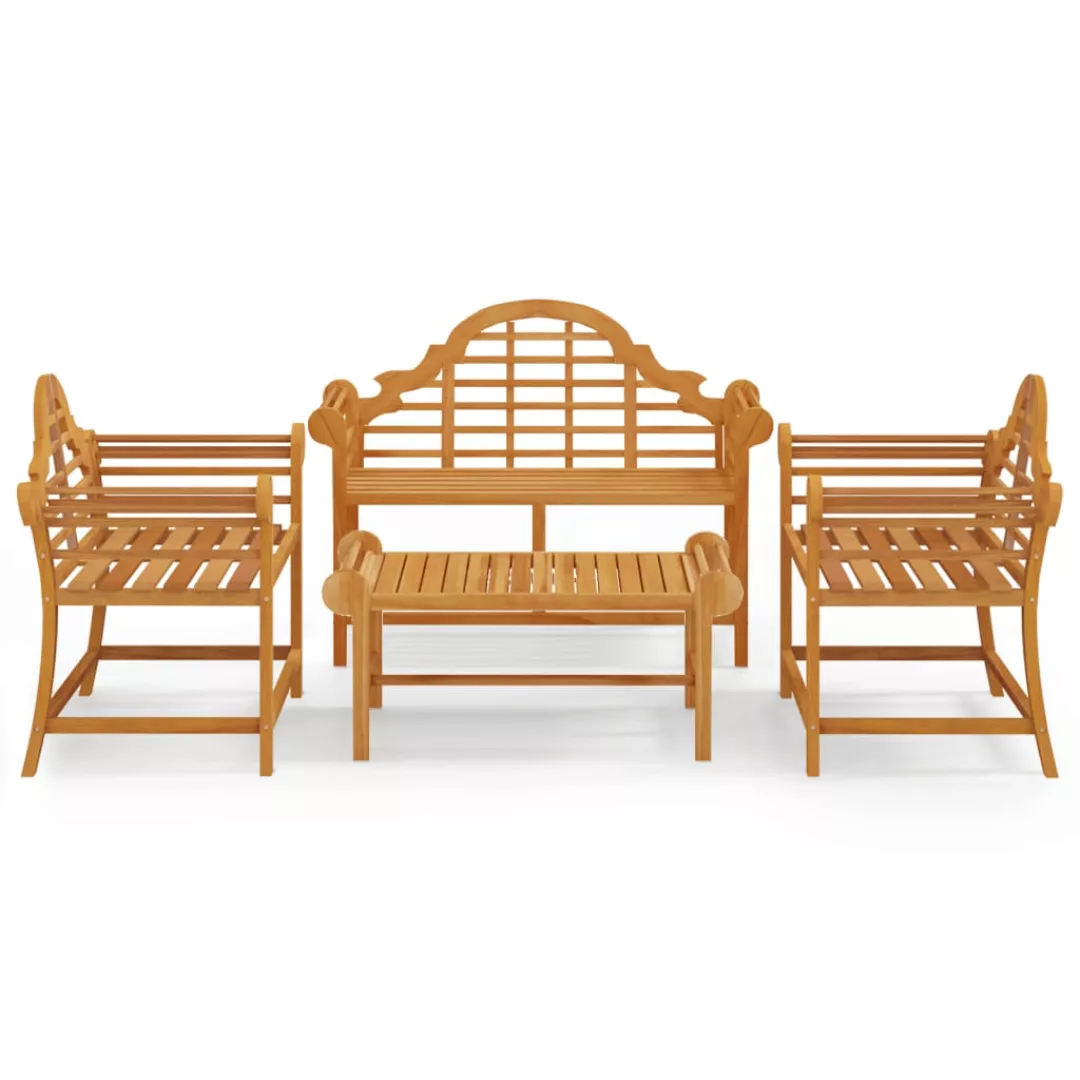 Vidaxl 4-tlg. Garten-lounge-set Massivholz Teak günstig online kaufen