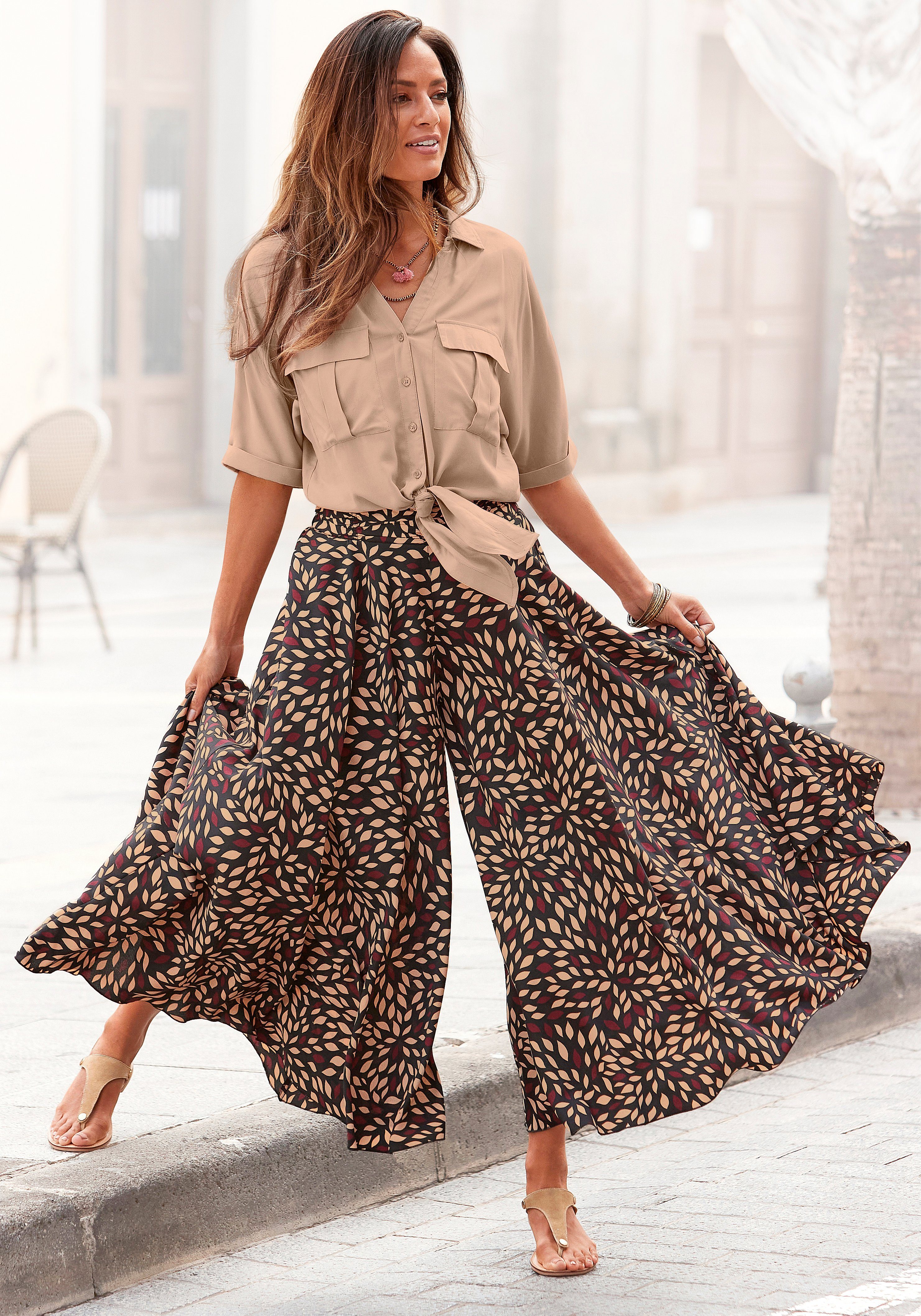 LASCANA Hosenrock aus glatter Ware, Culotte, günstig online kaufen