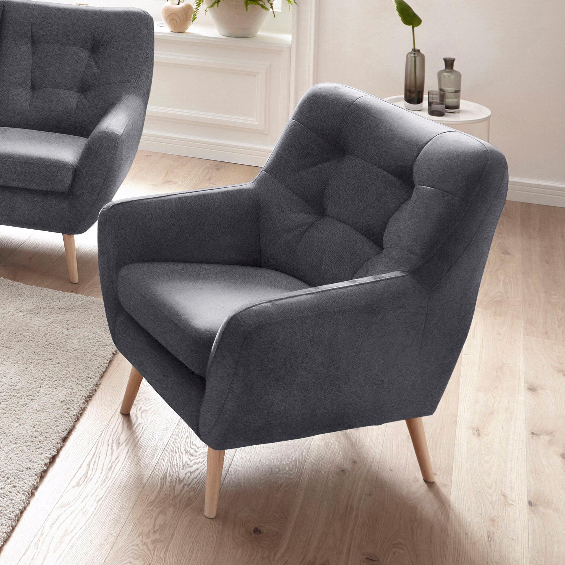 exxpo - sofa fashion Sessel "Scandi, Loungesessel mit tollem Sitzkomfort, h günstig online kaufen