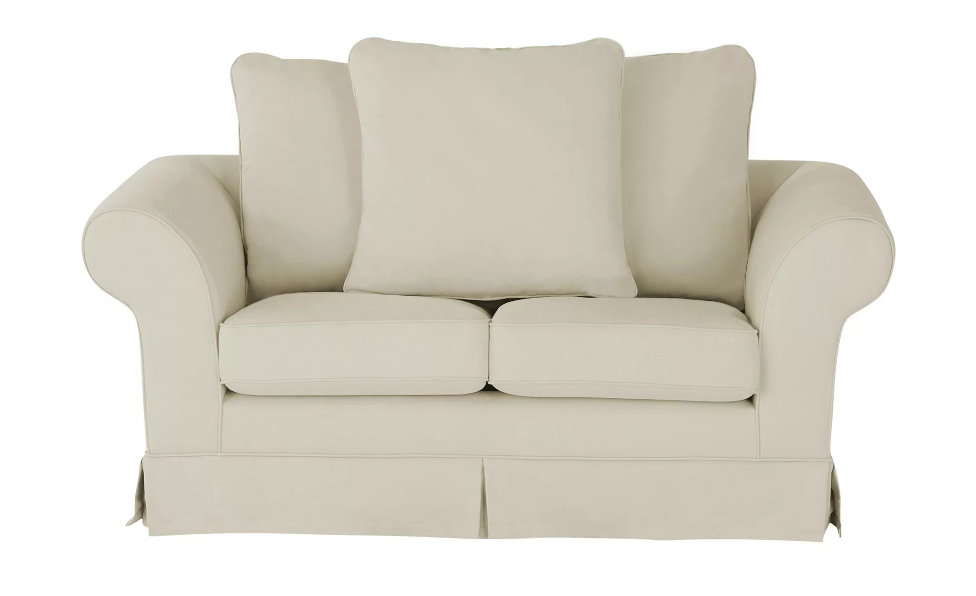 Hussensofa - creme - 166 cm - 70 cm - 92 cm - Polstermöbel > Sofas > 2-Sitz günstig online kaufen