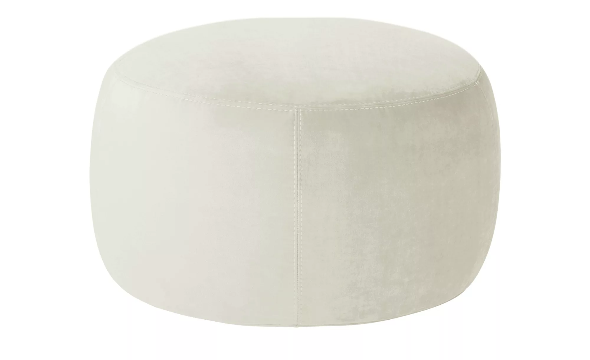 Samt Hocker  Amadi ¦ creme ¦ Maße (cm): H: 40  Ø: 60 Polstermöbel > Hocker günstig online kaufen