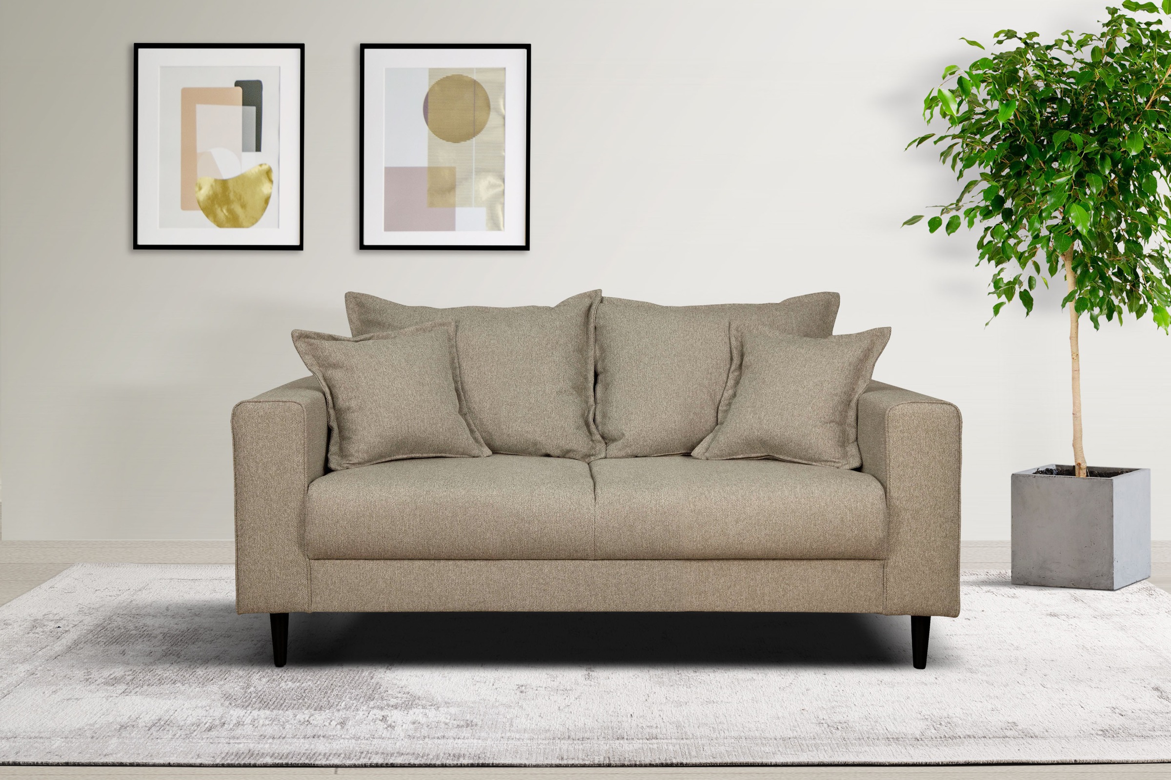 Home affaire 2-Sitzer "VEYRAS, hoher Sitzkomfort, Maße B/T/H: 162/84/76 cm" günstig online kaufen