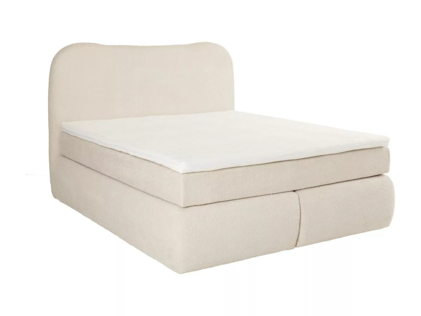 Boxspringbett komplett mit Bett-Kopfteil + Bettgestell + Matratze + Topper günstig online kaufen