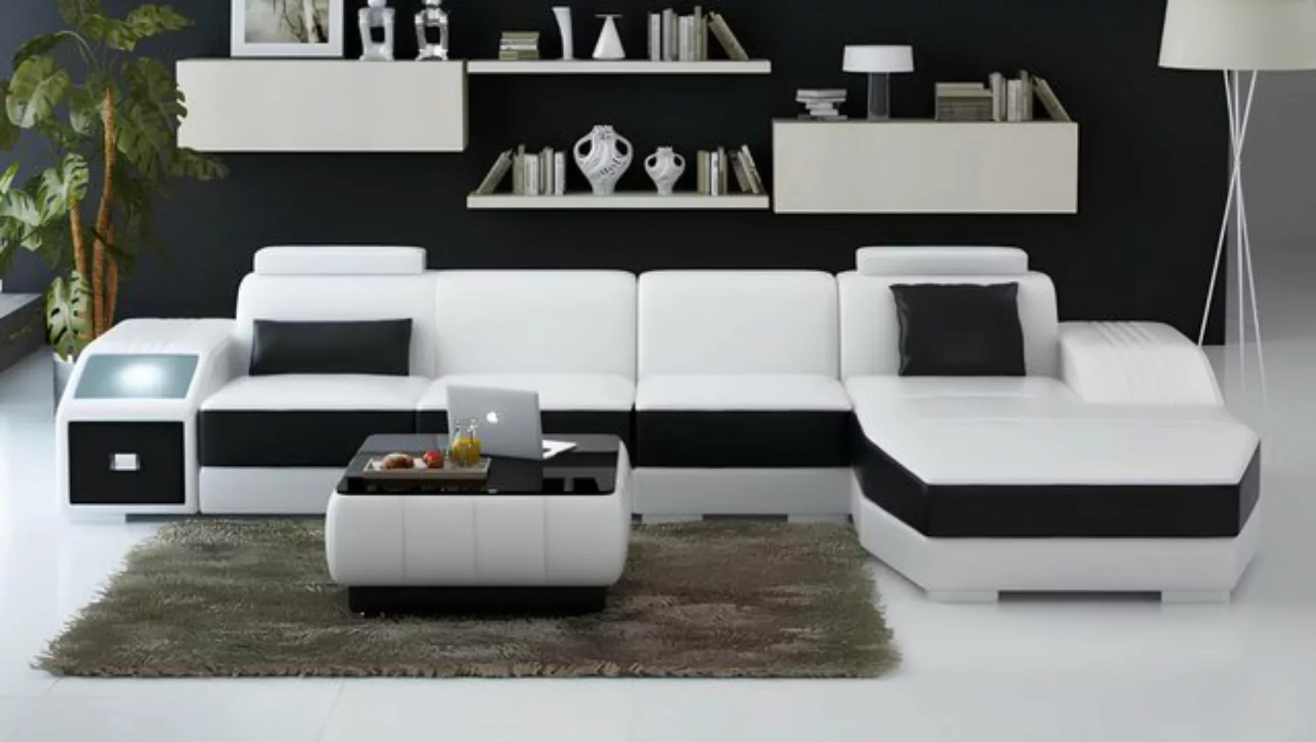 Xlmoebel Ecksofa Ledersofa-Sitzgruppe für das Wohnzimmer - Ledersofa, Sofas günstig online kaufen