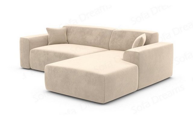 Sofa Dreams Ecksofa Design Samt Stoff Sofa Mallorca L Form kurz Modern Stof günstig online kaufen