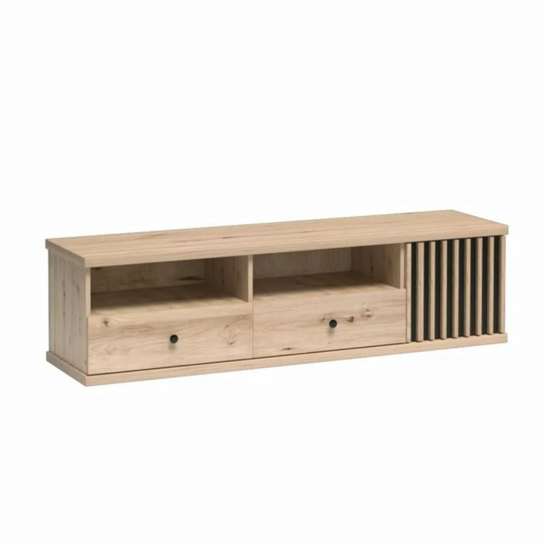 Furnix TV-Schrank CALLINI C-6 Lowboard mit 2 Schubladen und 1 Tür Artisan E günstig online kaufen