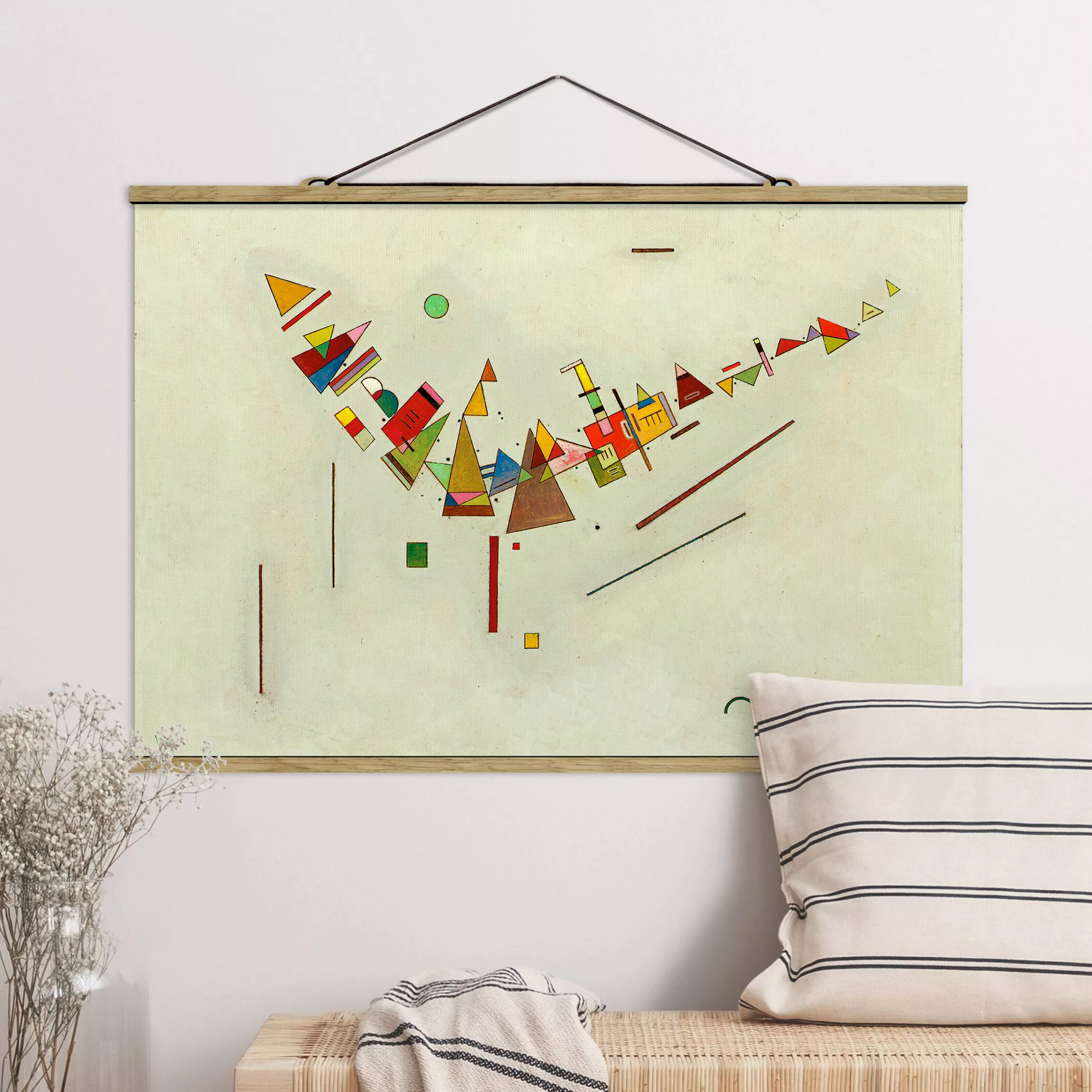 Stoffbild Abstrakt mit Posterleisten - Querformat Wassily Kandinsky - Winke günstig online kaufen