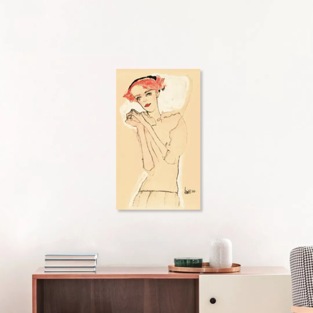 Poster / Leinwandbild - Egon Schiele: Porträt Einer Frau günstig online kaufen