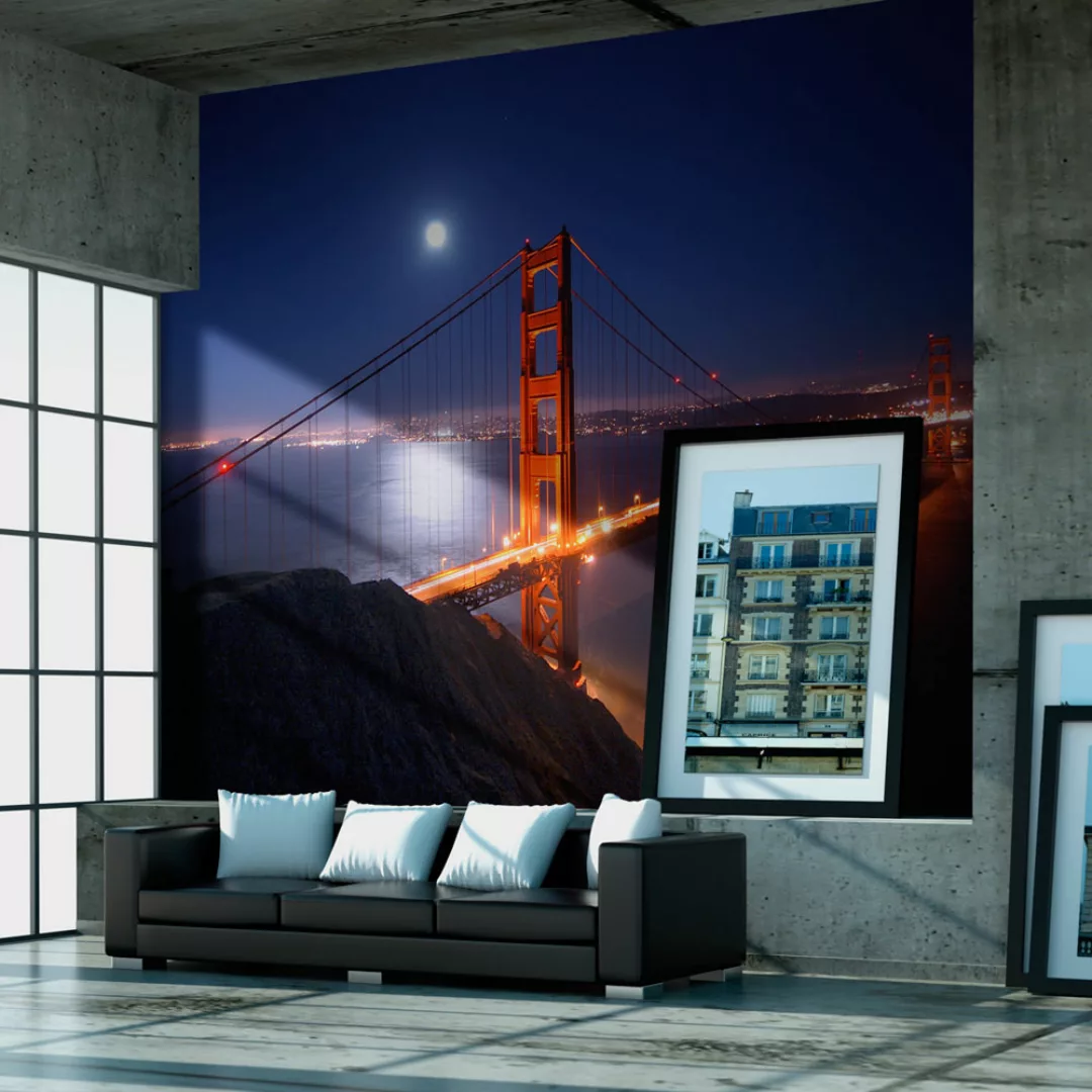 Fototapete - Golden Gate Bridge bei Nacht günstig online kaufen