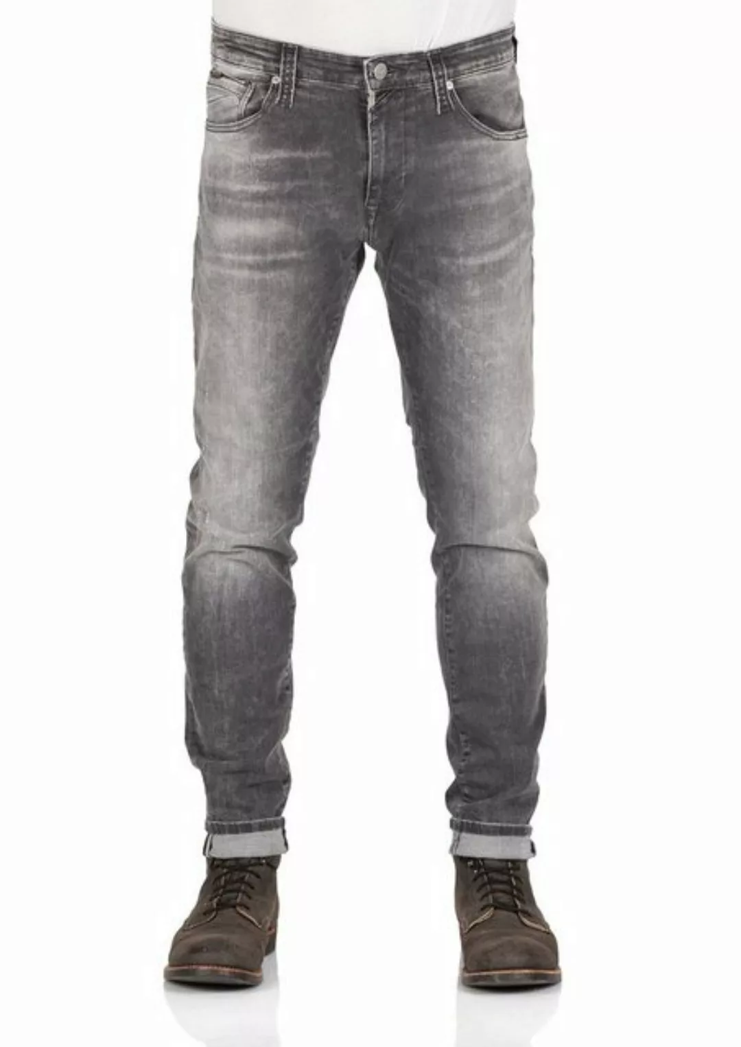 Mavi Herren Jeans James - Skinny Fit - Grau - Dark Grey Ultra Move günstig online kaufen