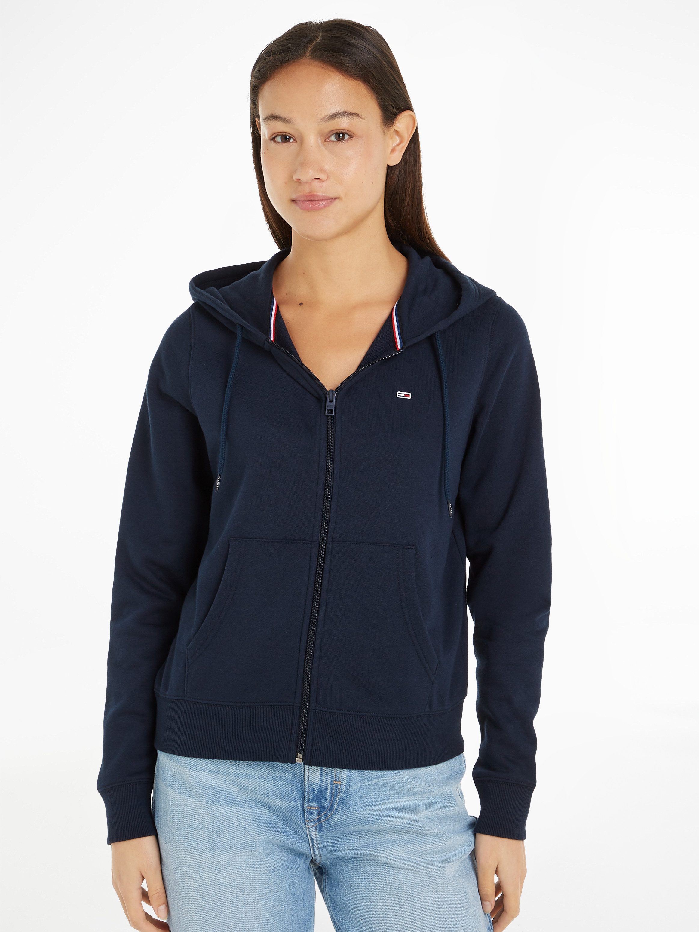 Tommy Jeans Sweatjacke "TJW REG S FLAG ZIP THRU", mit Logostickerei günstig online kaufen