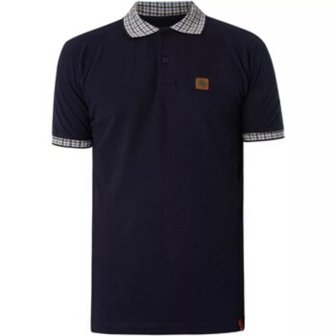 Trojan  Poloshirt Piqué-Poloshirt mit Gingham-Karobesatz günstig online kaufen