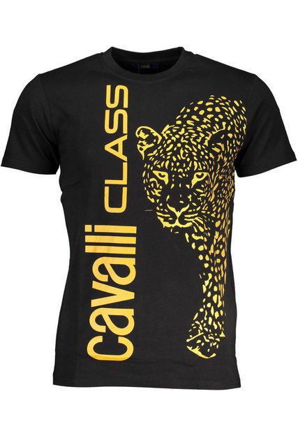 Cavalli Class T-Shirt Herren Kurzarm T-Shirt Schwarz mit Rundhals und günstig online kaufen