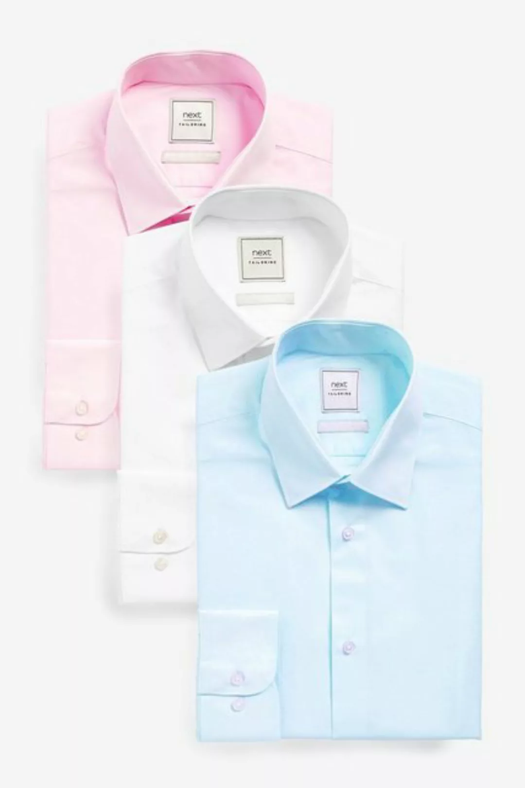 Next Langarmhemd Hemden, 3er-Pack (3-tlg) günstig online kaufen