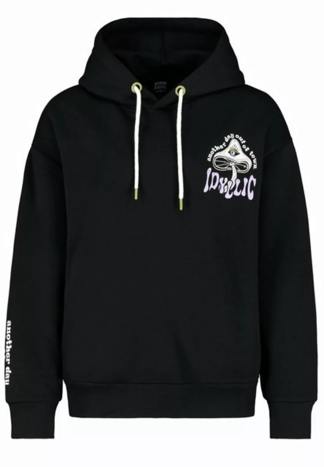 Stitch & Soul Kapuzenpullover Hoodie mit Print hinten günstig online kaufen