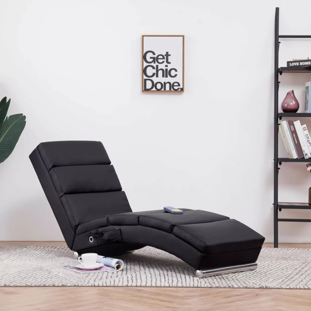 Massage Chaiselongue Braun Kunstleder günstig online kaufen